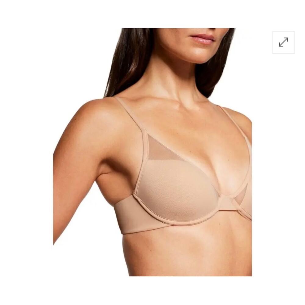 PEPPER Signature All You Bra nude with mesh overlay  Size 34B